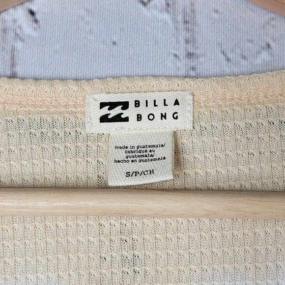BillaBong Any Day Thermal Long Sleeve T-Shirt Peach Cream NWT Juniors Size S - Picture 8 of 12